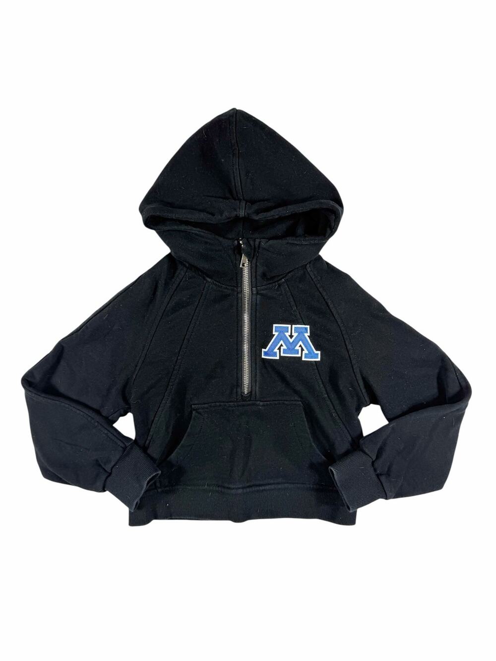 Minnetonka Skippers Youth Black Quarter Zip Hoodie Size 7-8 girls